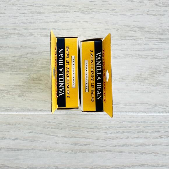 Burt's Bees Moisturizing Lip Balm, Vanilla Bean,3 ct - Lot of 2 (6 Balms) - Picture 5 of 6